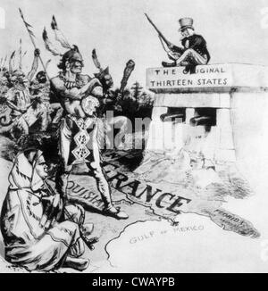 Politische Karikatur von William Allen Rogers begünstigt die Wiederwahl des Präsidenten William McKinley zeigt Demokrat William Stockfoto