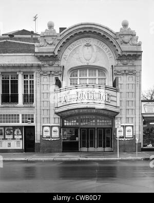 Kinos, Theaters Al Ringling erbaut im Jahre 1915, 136 Fourth Street, Baraboo, Wisconsin, ca. 1970er Jahre. Stockfoto