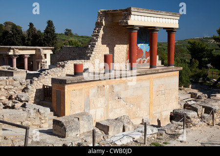 Ruinen der Palast von Knossos, Kreta, Griechenland Stockfoto