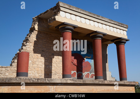 Ruinen der Palast von Knossos, Kreta, Griechenland Stockfoto