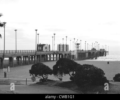 Szenen der Pacific Coast Highway in Main Street, Huntington Beach, Kalifornien, Los Angeles, Huntington Beach Municipal Pier, Stockfoto