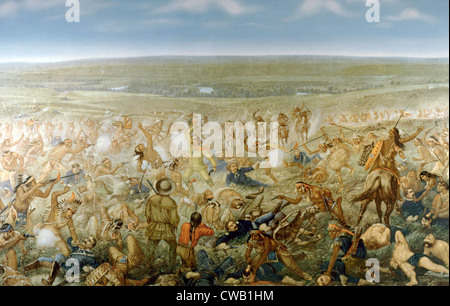 General George Armstrong Custer's Last Stand in der Schlacht von Little Bighorn 1876 Stockfoto