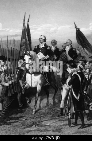 General George Washington übernimmt das Kommando über die Kontinentalarmee, 3. Juli 1775 Stockfoto