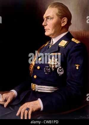 Hermann Goering, (1893-1946), deutscher Politiker und Heerführer und führendes Mitglied der NSDAP. 1934-Gemälde von Stockfoto