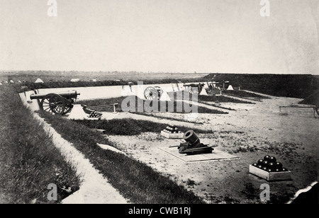 Der Bürgerkrieg, Fort Carroll, Foto von Andrew J. Russell, in der Nähe von Giesboro, District Of Columbia, 1861-1865. Stockfoto