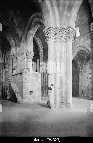 Tartus, Kreuzfahrerkathedrale, Interieur, Syrien, ca. 1936. Stockfoto