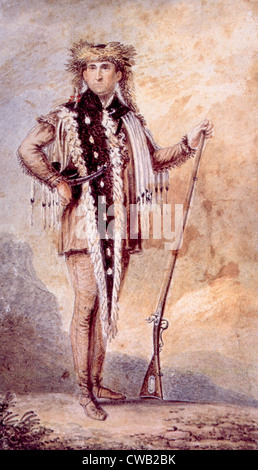 Meriwether Lewis (1774-1809), Co-Leiter der Lewis und Clark Expedition, Aquarell von Charles Balthazar Julien John de Stockfoto