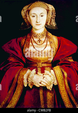 Königin Anna von Kleve (1515-1557), vierte Frau von Heinrich VIII. Porträt von Hans Holbein dem jüngeren, 1539. Stockfoto
