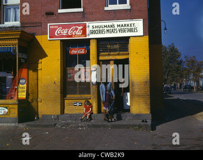 Shulmans Markt, Foto von Louise Rosskam, Union Street, Washington DC, 1941-1942. Stockfoto