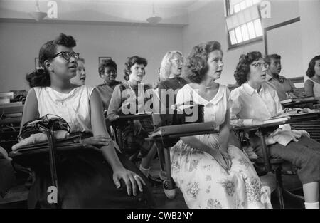 Integrierte Klassenzimmer am Anacostia High School, Washington DC, Foto von Warren K. Leffler, 10. September 1957. Stockfoto