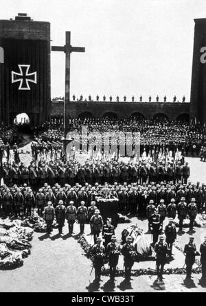 Gedenkgottesdienste für Paul von Hindenberg, Tennenberg, Deutschland, 1934 Stockfoto