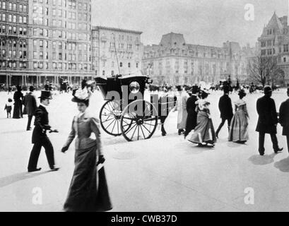 New York City Fifth Avenue an 58th Street in Manhattan, Foto von Byron, ca. 1898 Stockfoto