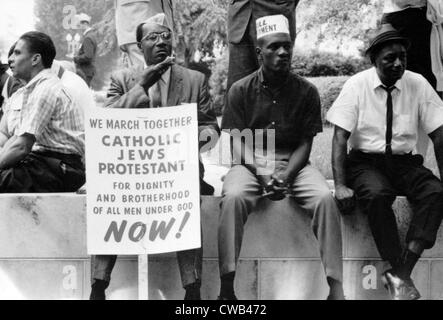 Bürgerrechte, marschieren die Bürgerrechte von Selma nach Montgomery, Alabama im Jahre 1965. Das Foto zeigt einige Teilnehmer für den zivilen Stockfoto