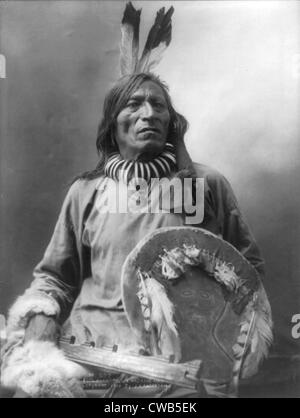 Porträt einer Lakota-Sioux Medizinmann, Fool Bull, Fotografie, 1900. Stockfoto