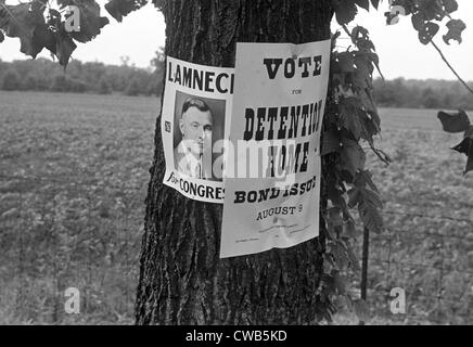 Wahlplakate, Mittelohio, Ruta 40. Sommer 1938. Ben Shahn, Fotograf. Stockfoto