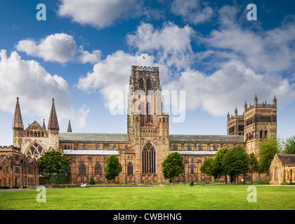 Kathedrale von Durham und Palace grün, Stadt Durham, England. Stockfoto