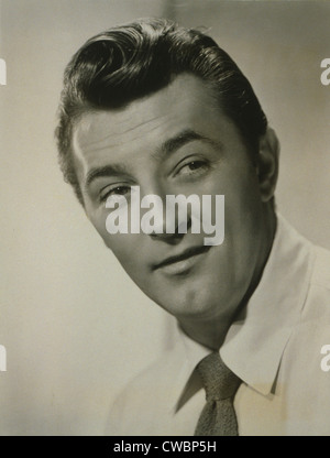 Robert Mitchum (1917 – 1997), beliebte amerikanische Schauspieler in Werbung Portrait von 1952. Stockfoto