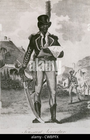 Toussaint L'Ouverture (1843-1803) Führer der haitianischen Unabhängigkeitsbewegung während der französischen Revolution etabliert einen kurzen Stockfoto