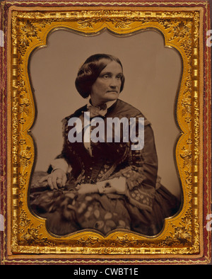 Charlotte Cushman (1816-1876), eines der größten amerikanischen Schauspielerinnen ihrer Zeit. 1859 Ambrotypie. Stockfoto