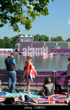 Zuschauer in London 2012 frei olympische Disziplin im Hyde Park Stockfoto