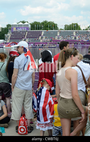 Zuschauer in London 2012 frei olympische Disziplin im Hyde Park Stockfoto