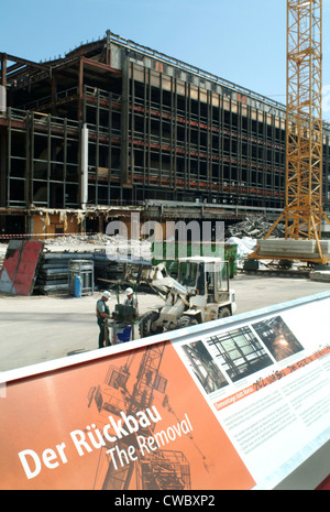 Berlin, Abrissarbeiten am Palast der Republik Stockfoto