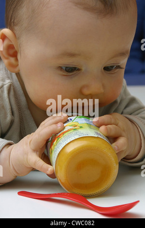 Baby Babynahrung Stockfoto