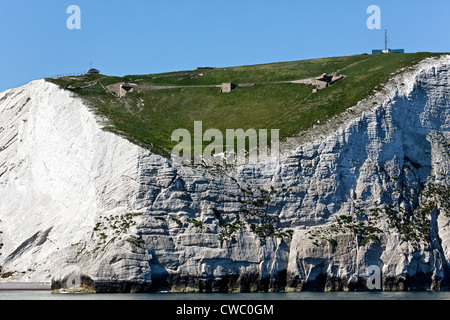 Hoch nach unten Rakete testen Website Isle of White, Hampshire, UK Stockfoto