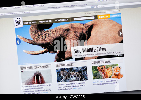 Website für World Wildlife Fund Stockfoto