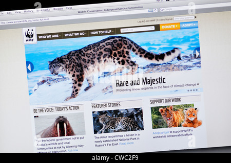 Website für World Wildlife Fund Stockfoto