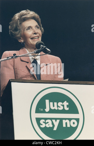 Nancy Reagan anlässlich eines "Just Say No" Rallye ihre Anti-Drogen-Interessenvertretung und Bildungsprogramm. Los Angeles. 11. Mai 1987. Stockfoto