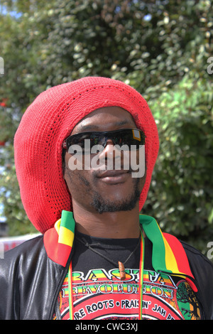 Rastafari Mann am jährlichen Notting Hill Carnival 2011 Stockfoto