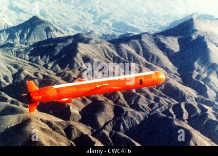 Tomahawk Sea Launch Marschflugkörper im Flug. 26. November 1980. (BSLOC 2011 12 242) Stockfoto