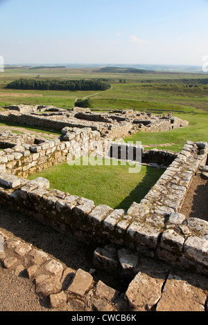 Housesteads Fort, Hadrian Wall, Northumberland, UK Stockfoto