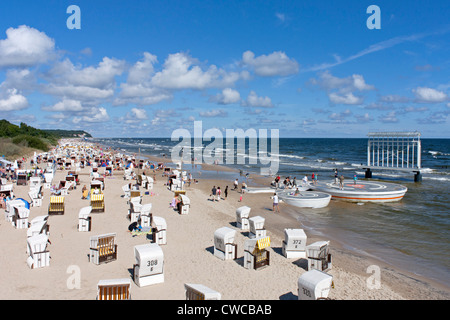 Strand von Heringsdorf, Insel Usedom, Ostseeküste, Mecklenburg-West Pomerania, Deutschland Stockfoto