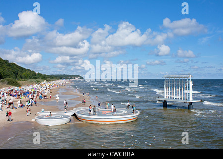 Strand von Heringsdorf, Insel Usedom, Ostseeküste, Mecklenburg-West Pomerania, Deutschland Stockfoto
