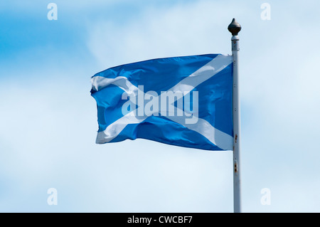 St Andrews Cross schottische Flagge Stockfoto
