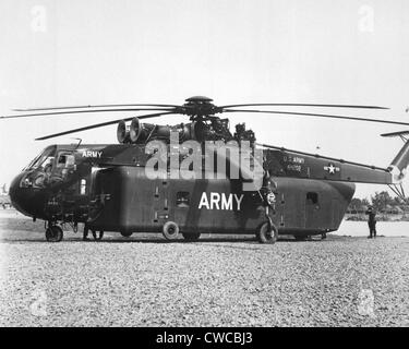 Transporthubschrauber. Himmel Kran Hubschrauber konnte enorme Lasten heben. In Vietnamthey wurden von der US-Armee verwendet 1. Kavallerie Stockfoto