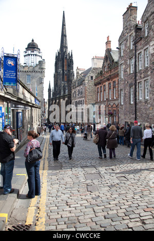 Die Royal Mile Edinburgh, Schottland, Vereinigtes Königreich Stockfoto