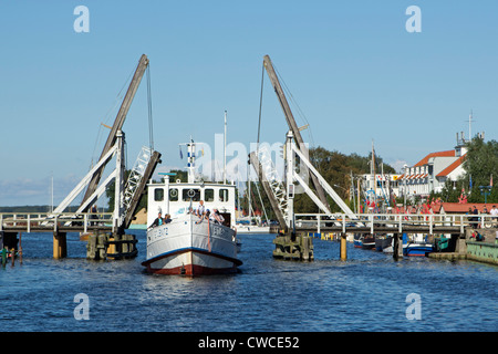 Zugbrücke, Wiek, Greifswald, Mecklenburg-West Pomerania, Deutschland Stockfoto