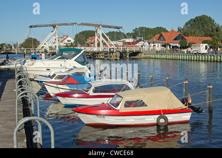 Zugbrücke, Wiek, Greifswald, Mecklenburg-West Pomerania, Deutschland Stockfoto