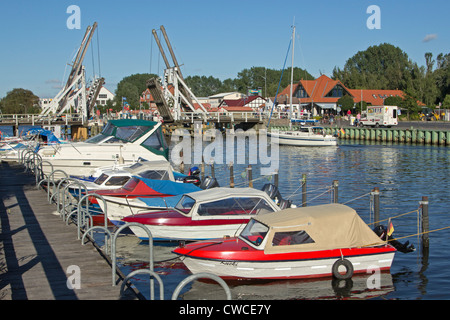 Zugbrücke, Wiek, Greifswald, Mecklenburg-West Pomerania, Deutschland Stockfoto