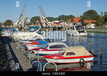 Zugbrücke, Wiek, Greifswald, Mecklenburg-West Pomerania, Deutschland Stockfoto