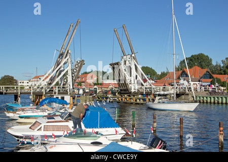 Zugbrücke, Wiek, Greifswald, Mecklenburg-West Pomerania, Deutschland Stockfoto