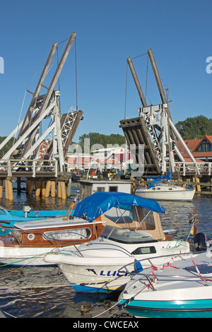 Zugbrücke, Wiek, Greifswald, Mecklenburg-West Pomerania, Deutschland Stockfoto