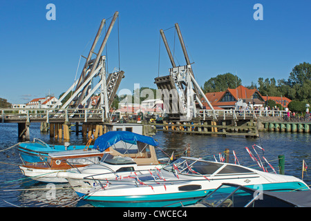 Zugbrücke, Wiek, Greifswald, Mecklenburg-West Pomerania, Deutschland Stockfoto