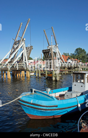 Zugbrücke, Wiek, Greifswald, Mecklenburg-West Pomerania, Deutschland Stockfoto