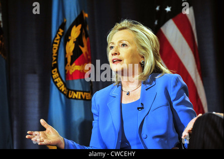 Hillary Clinton, US Staatssekretär, anlässlich der George Washington University, am 16. August 2011 Stockfoto