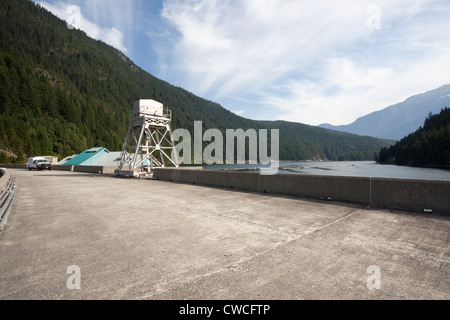 Ross Dam bilden Ross See ist Teil des Skagit River Hydroelectric Project - Ross Lake National Recreation Area Stockfoto