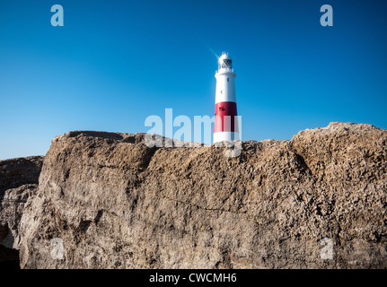 Portland Bill Leuchtturm auf der Isle of Portland in der Nähe von Weymouth, Dorset, England Stockfoto